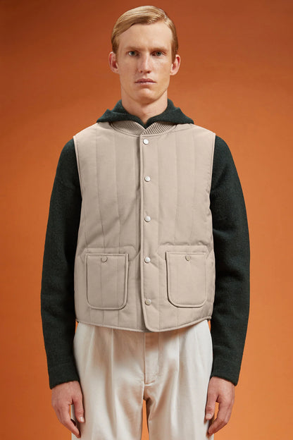 Men's comfort fit padded gilet with jersey lining