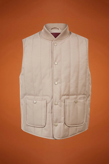 Men's comfort fit padded gilet with jersey lining