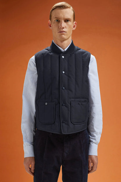 Men's comfort fit padded gilet with jersey lining