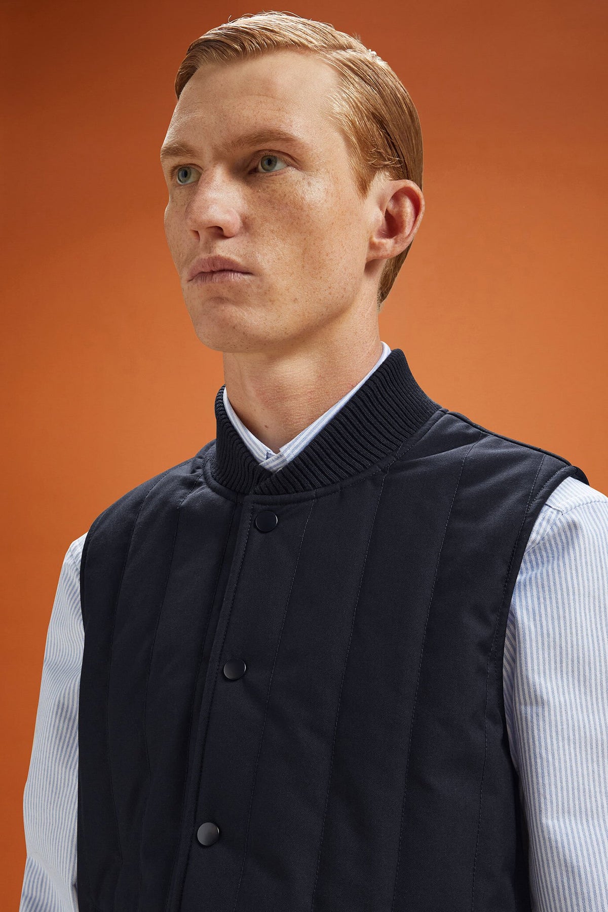 Men's comfort fit padded gilet with jersey lining