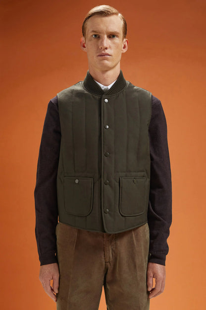 Men's comfort fit padded gilet with jersey lining