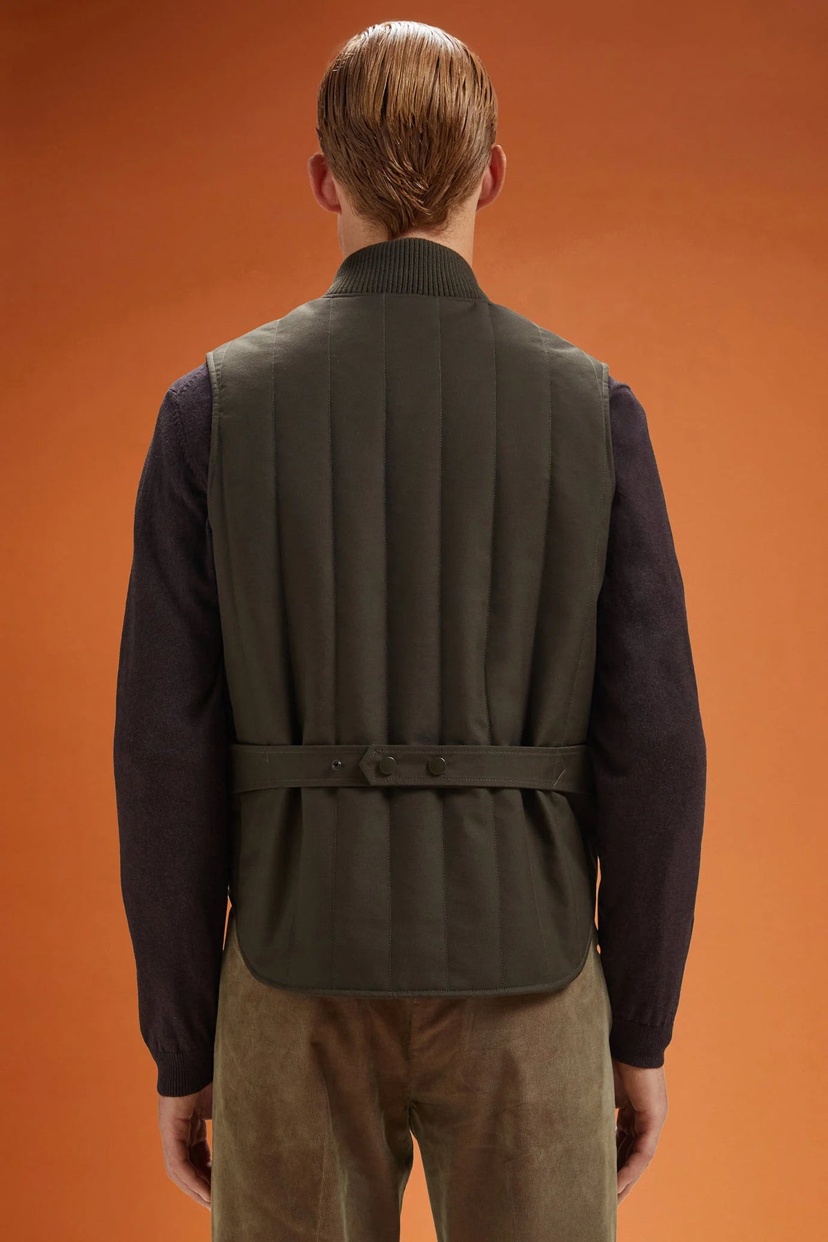 Men's comfort fit padded gilet with jersey lining
