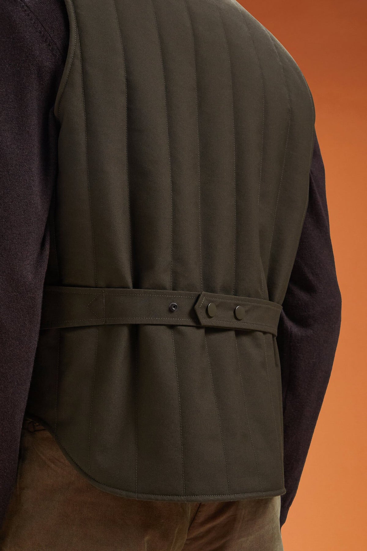 Men's comfort fit padded gilet with jersey lining
