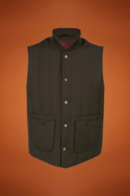Men's comfort fit padded gilet with jersey lining