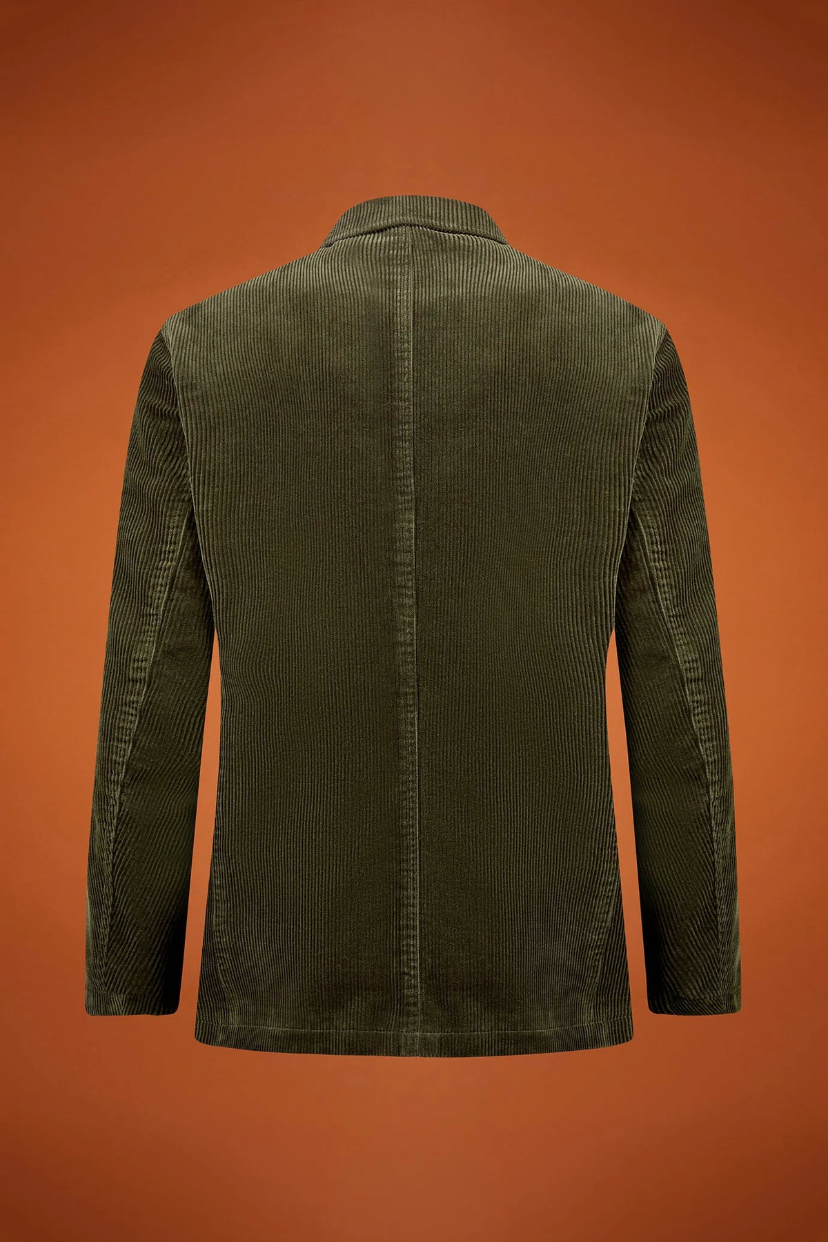 Men's regular fit jacket in 100% cotton velvet with three pockets