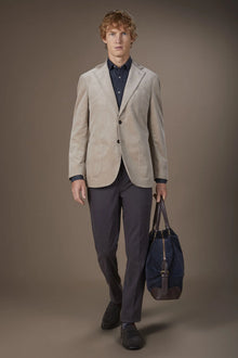 Men's single-breasted velvet jacket in a regular fit