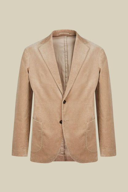 Men's single-breasted velvet jacket in a regular fit