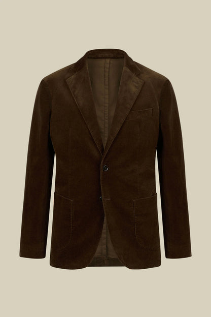 Men's single-breasted velvet jacket in a regular fit