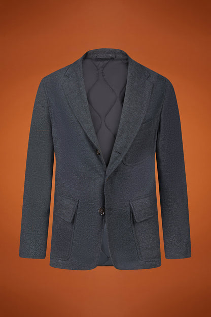 Men's regular fit sports jacket in wool blend tweed