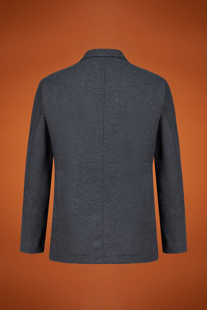Men's regular fit sports jacket in wool blend tweed