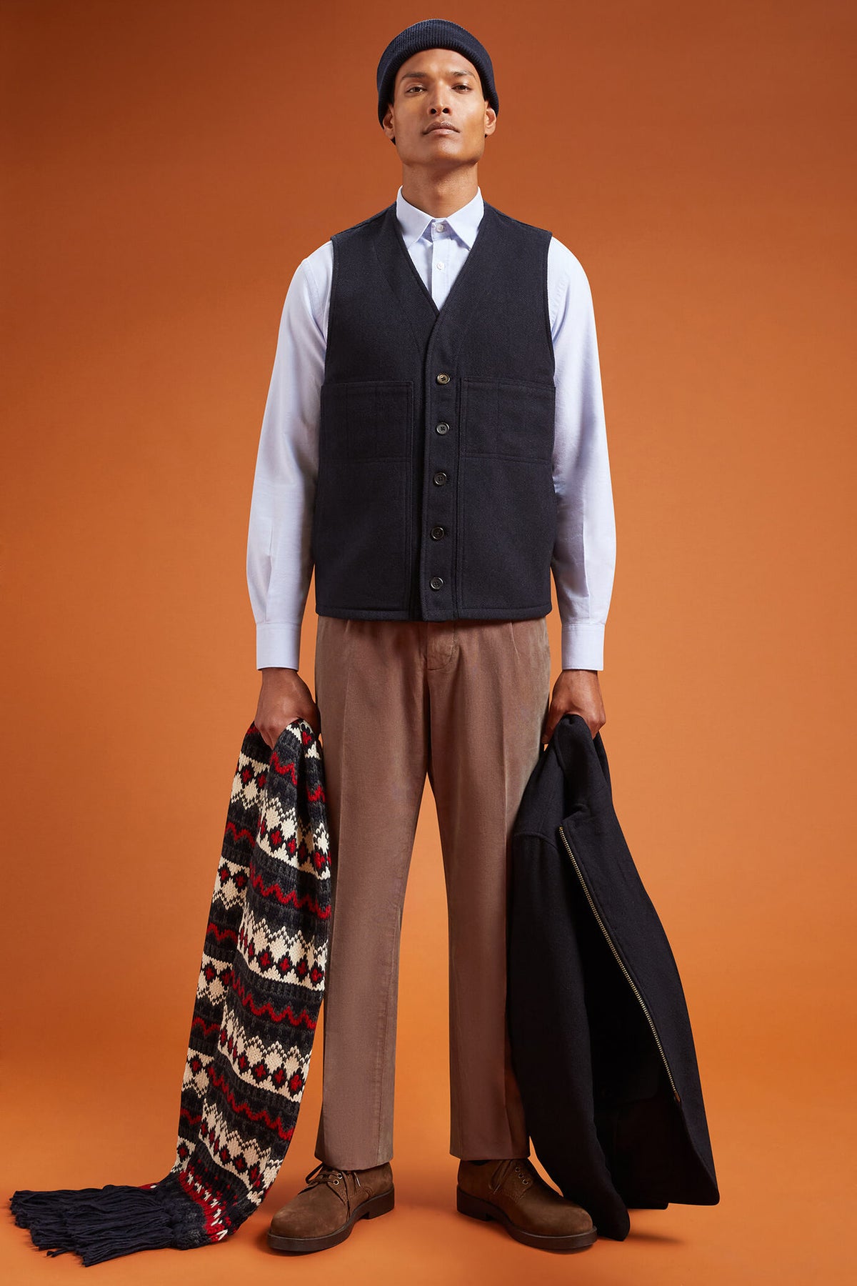 Men's single-breasted waistcoat