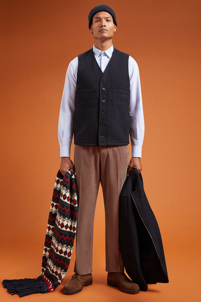 Men's single-breasted waistcoat