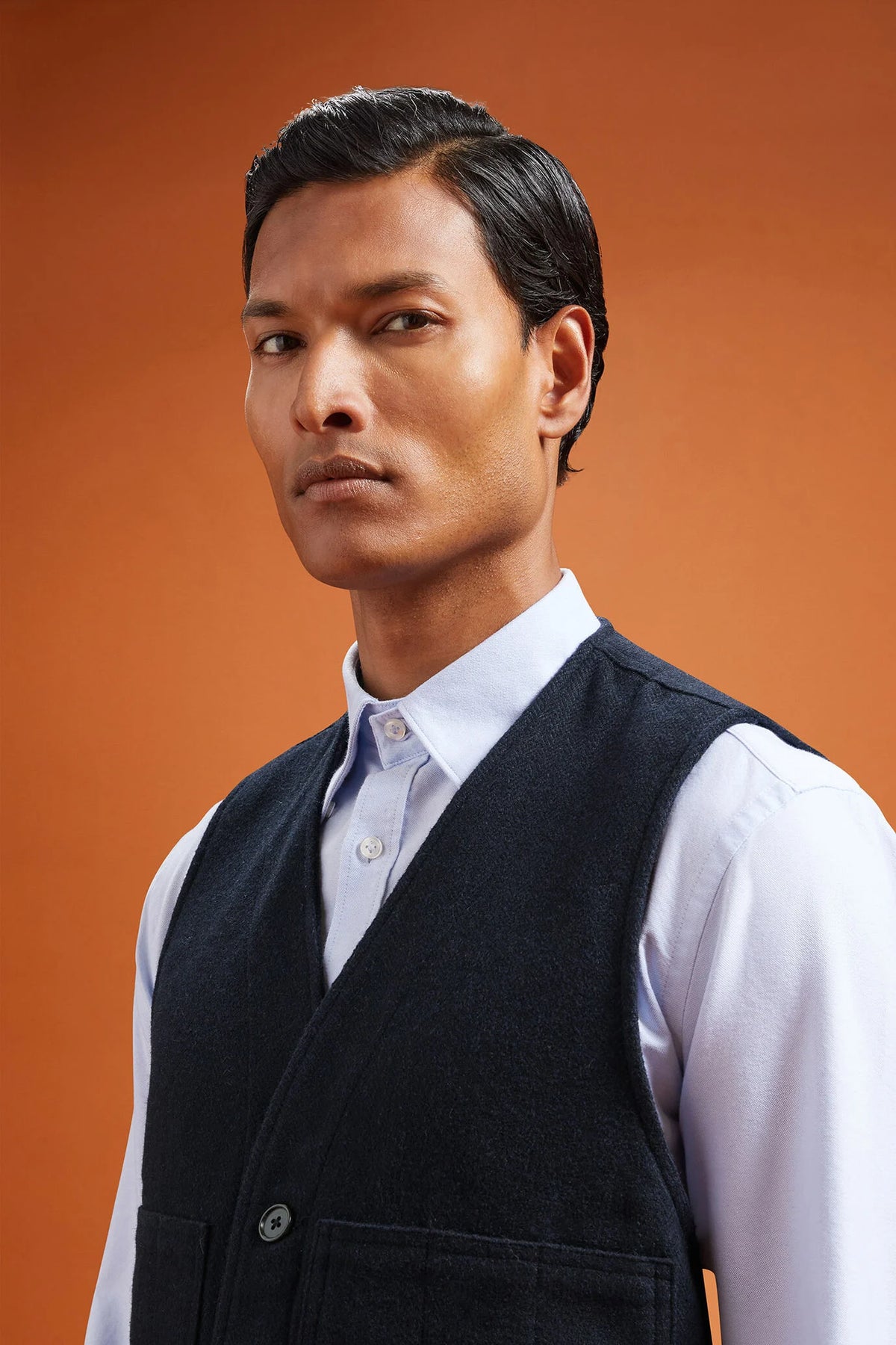 Men's single-breasted waistcoat
