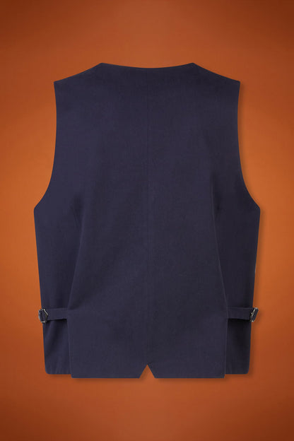 Men's regular fit classic waistcoat in grisaille fabric