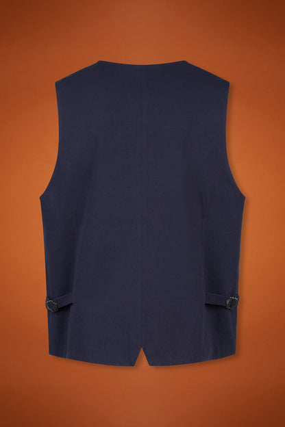 Men's regular fit classic waistcoat in grisaille fabric