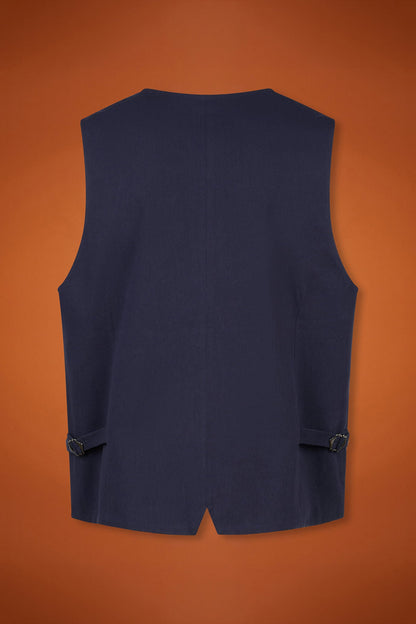 Men's regular fit classic waistcoat in grisaille fabric