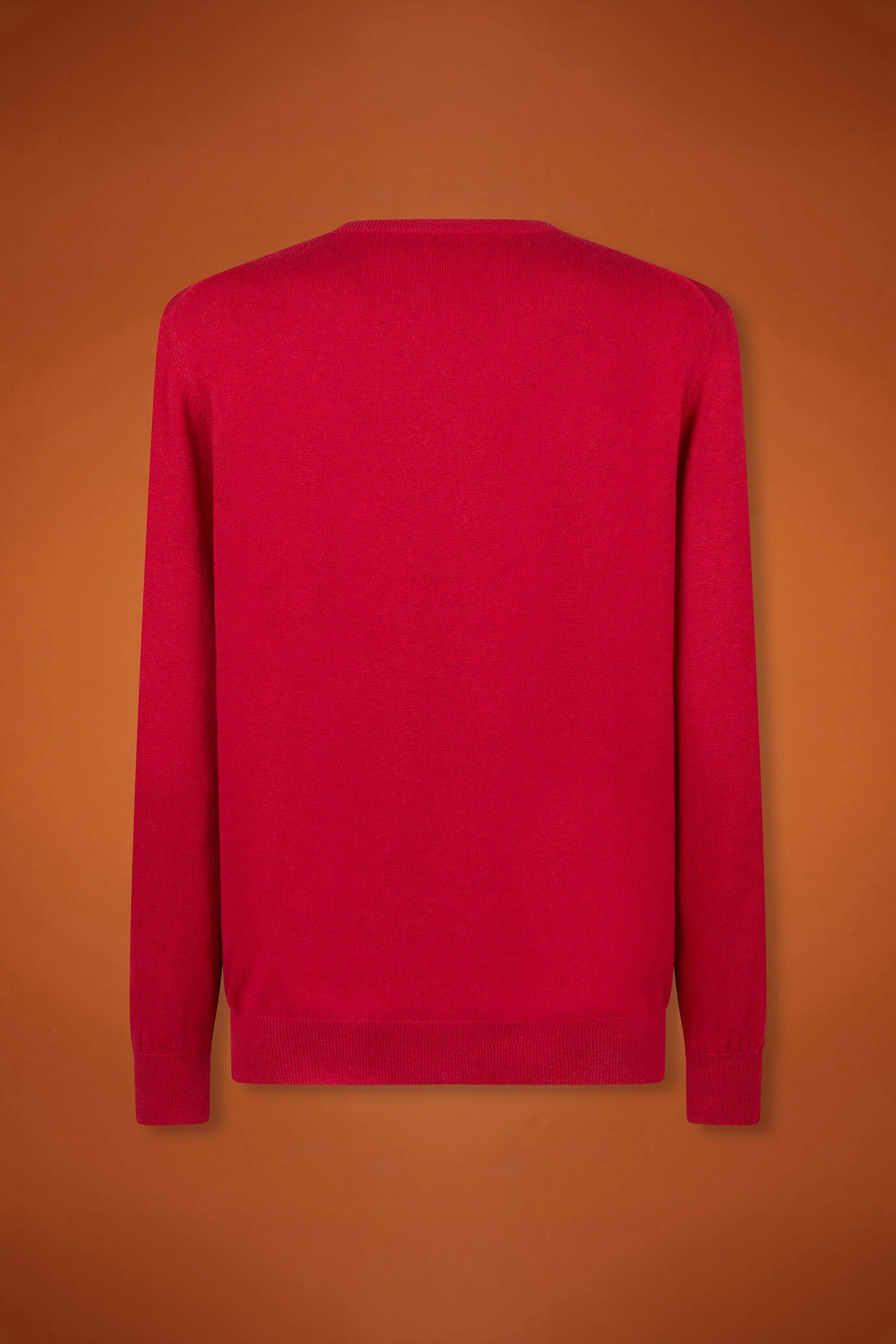 Men's regular fit crew neck jumper in wool and cotton