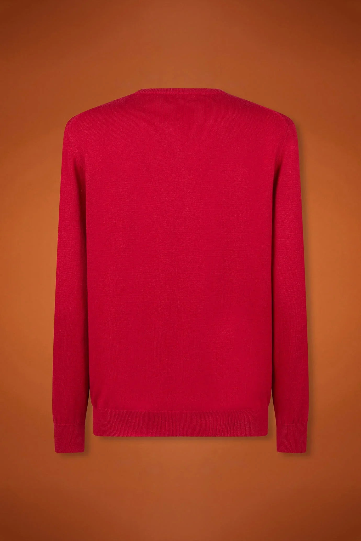 Men's regular fit crew neck jumper in wool and cotton
