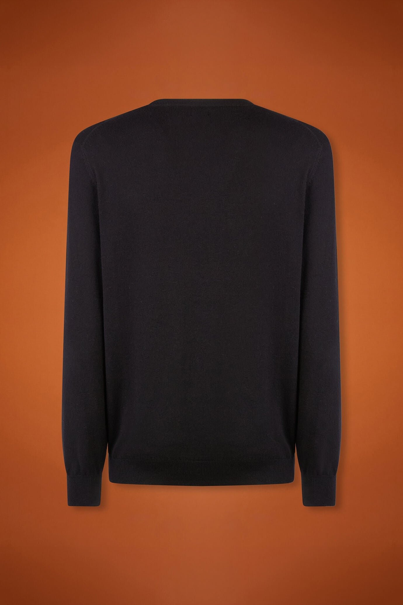 Men's regular fit crew neck jumper in wool and cotton