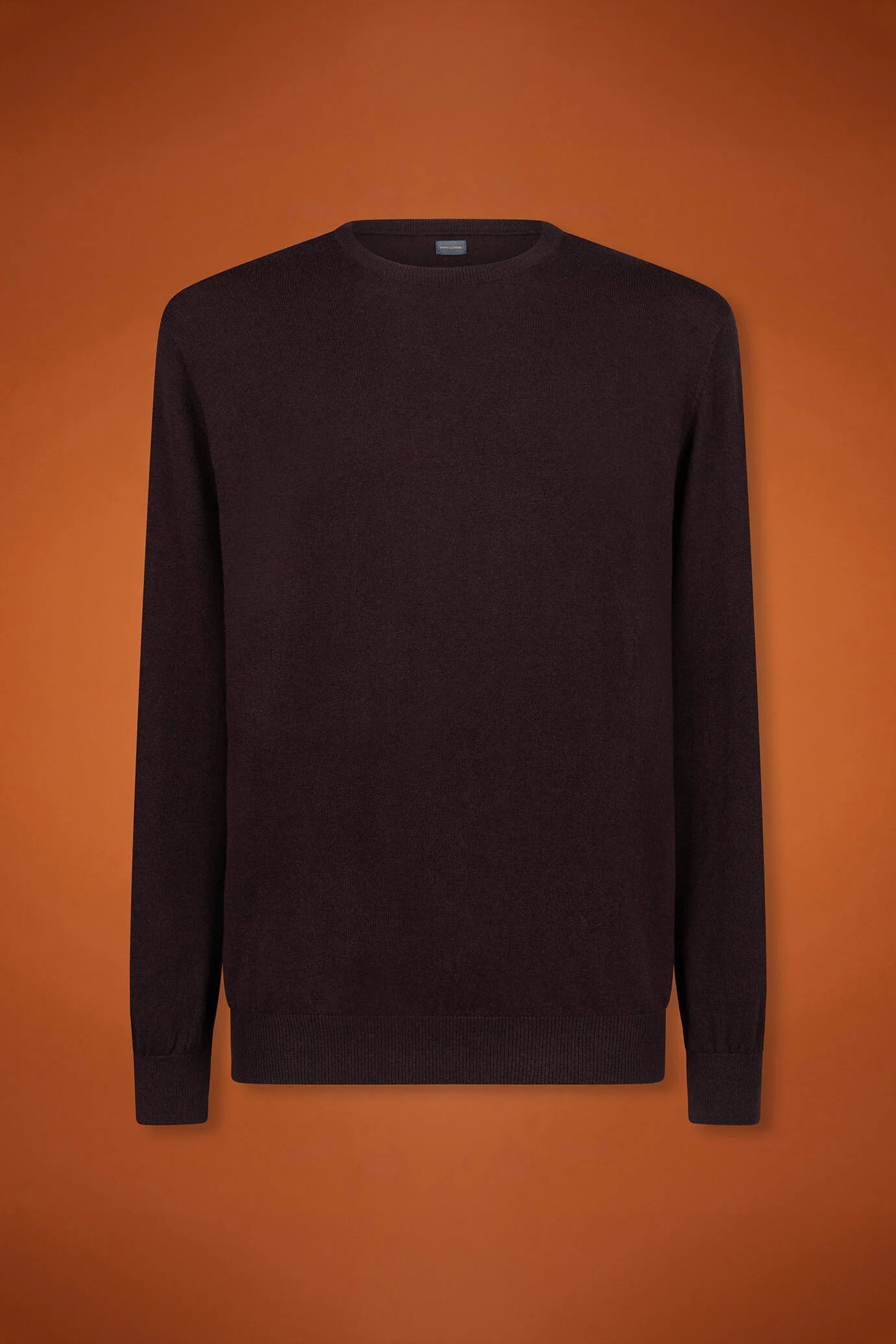 Men's regular fit crew neck jumper in wool and cotton