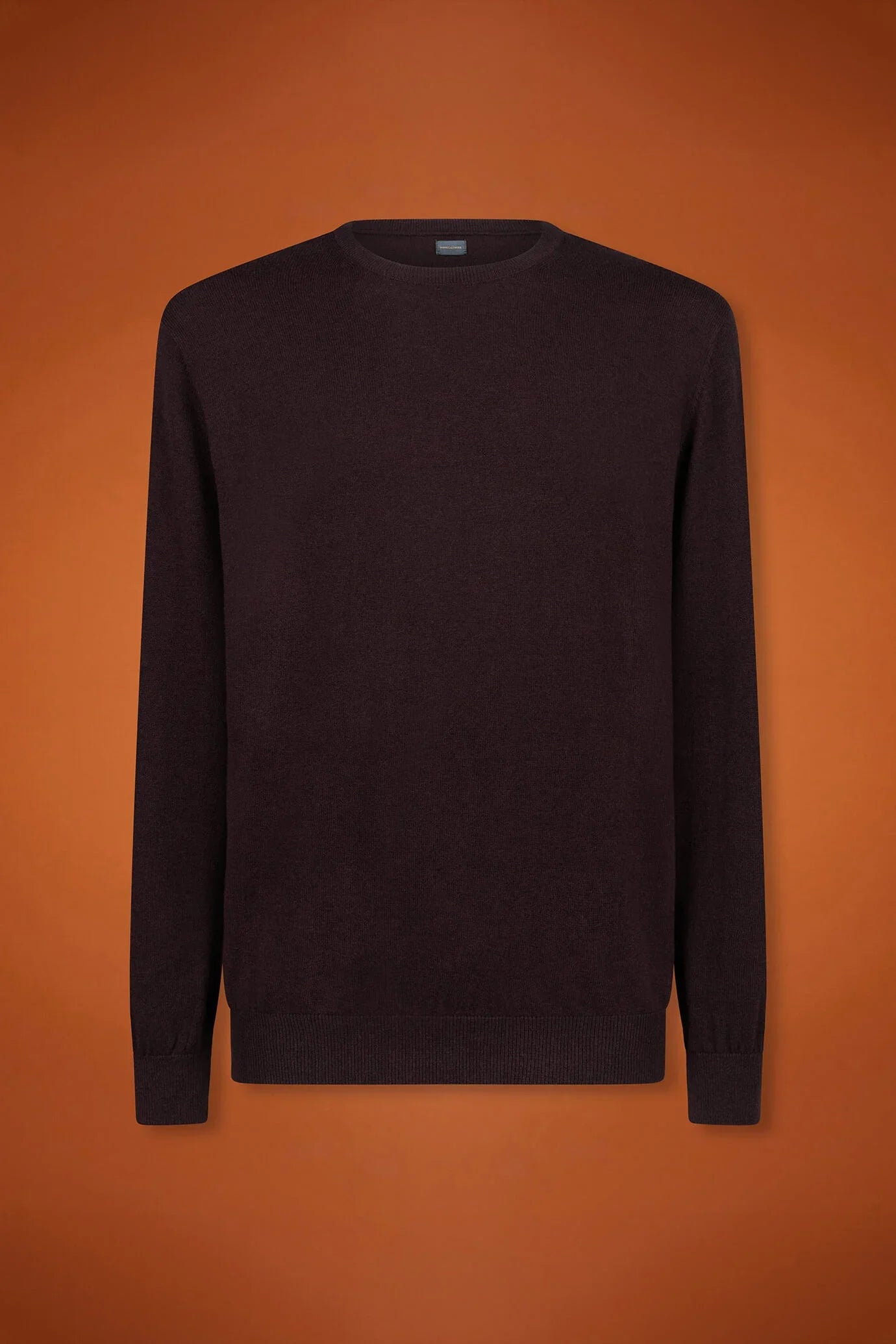 Men's regular fit crew neck jumper in wool and cotton