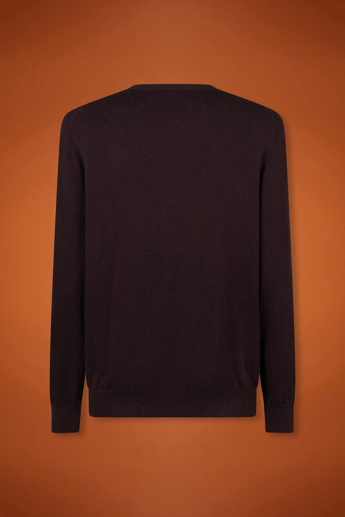 Men's regular fit crew neck jumper in wool and cotton