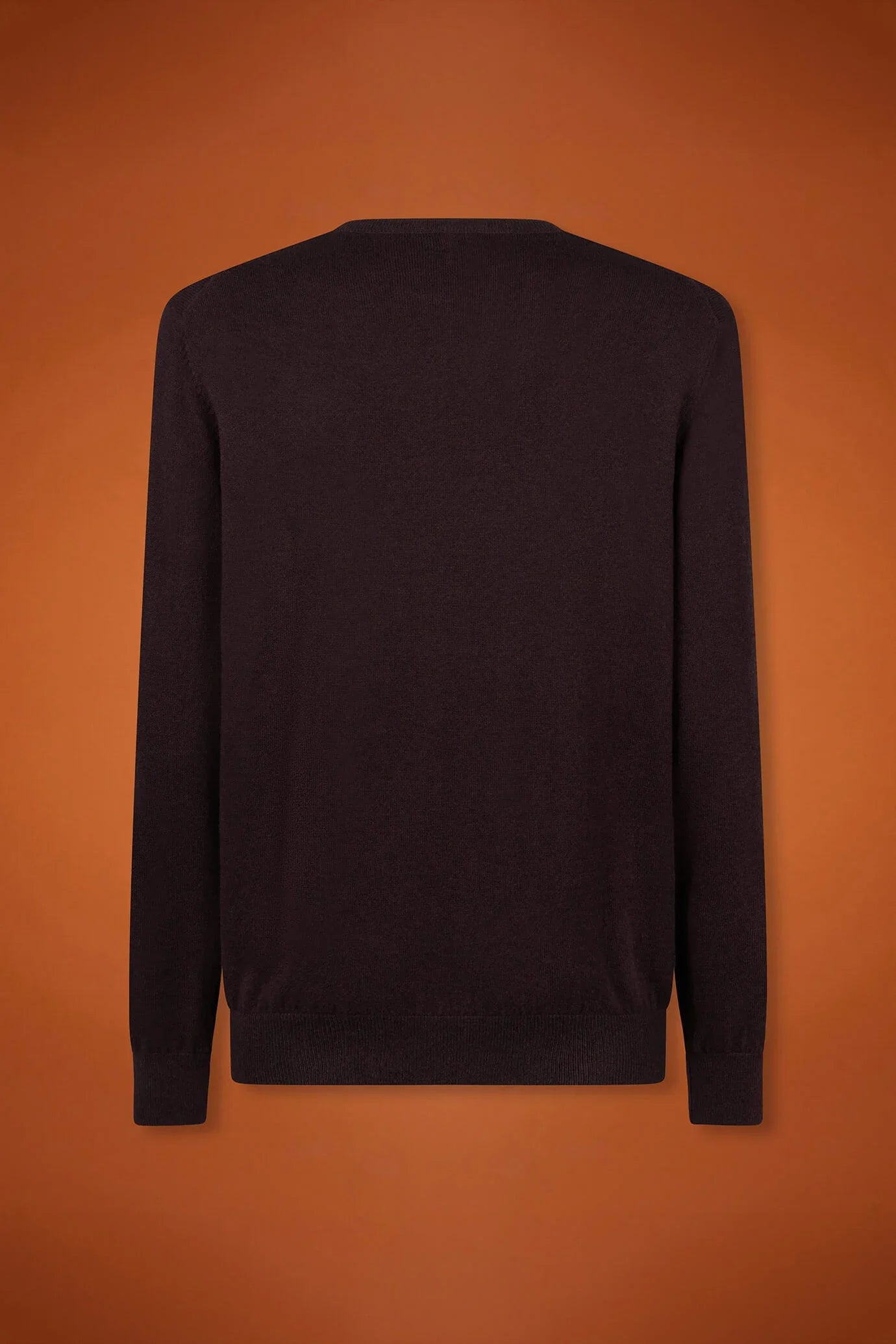 Men's regular fit crew neck jumper in wool and cotton