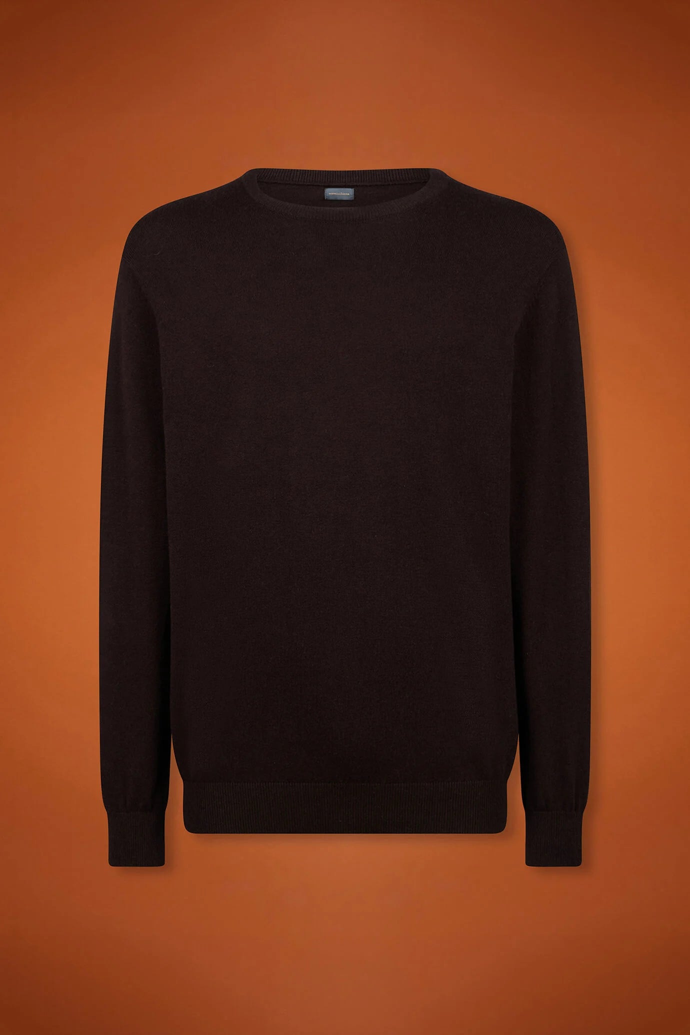 Men's regular fit crew neck jumper in wool and cotton