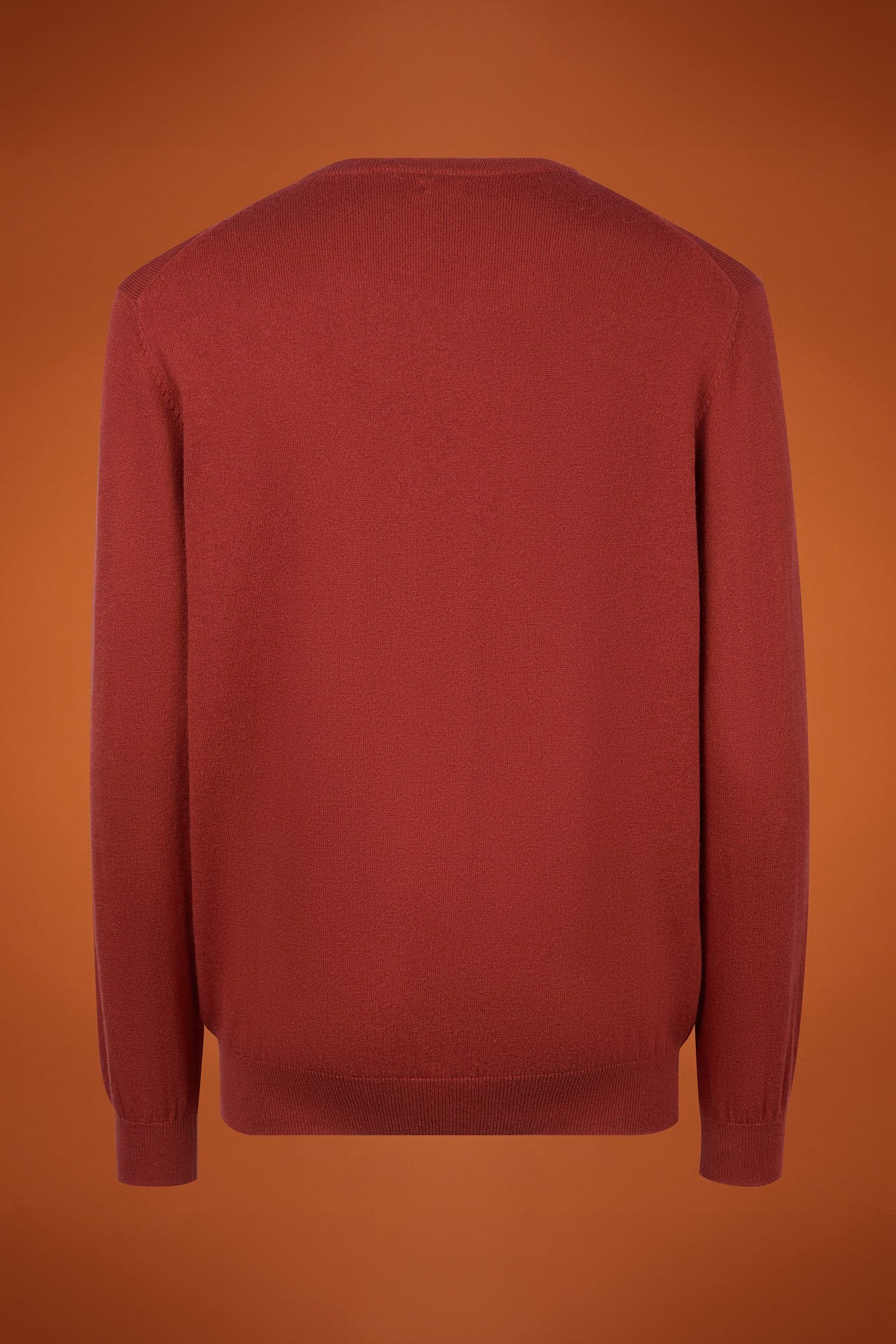 Men's regular fit crew neck jumper in wool and cotton