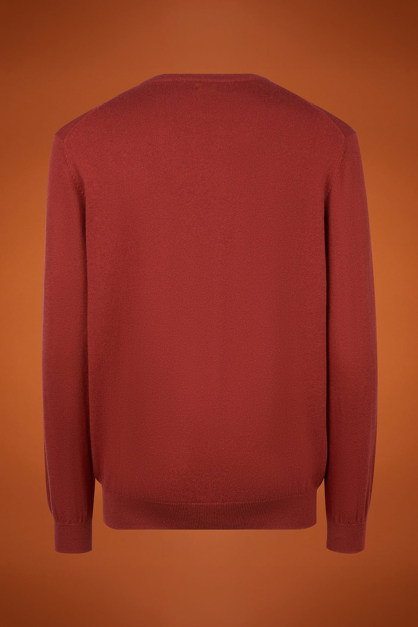 Men's regular fit crew neck jumper in wool and cotton