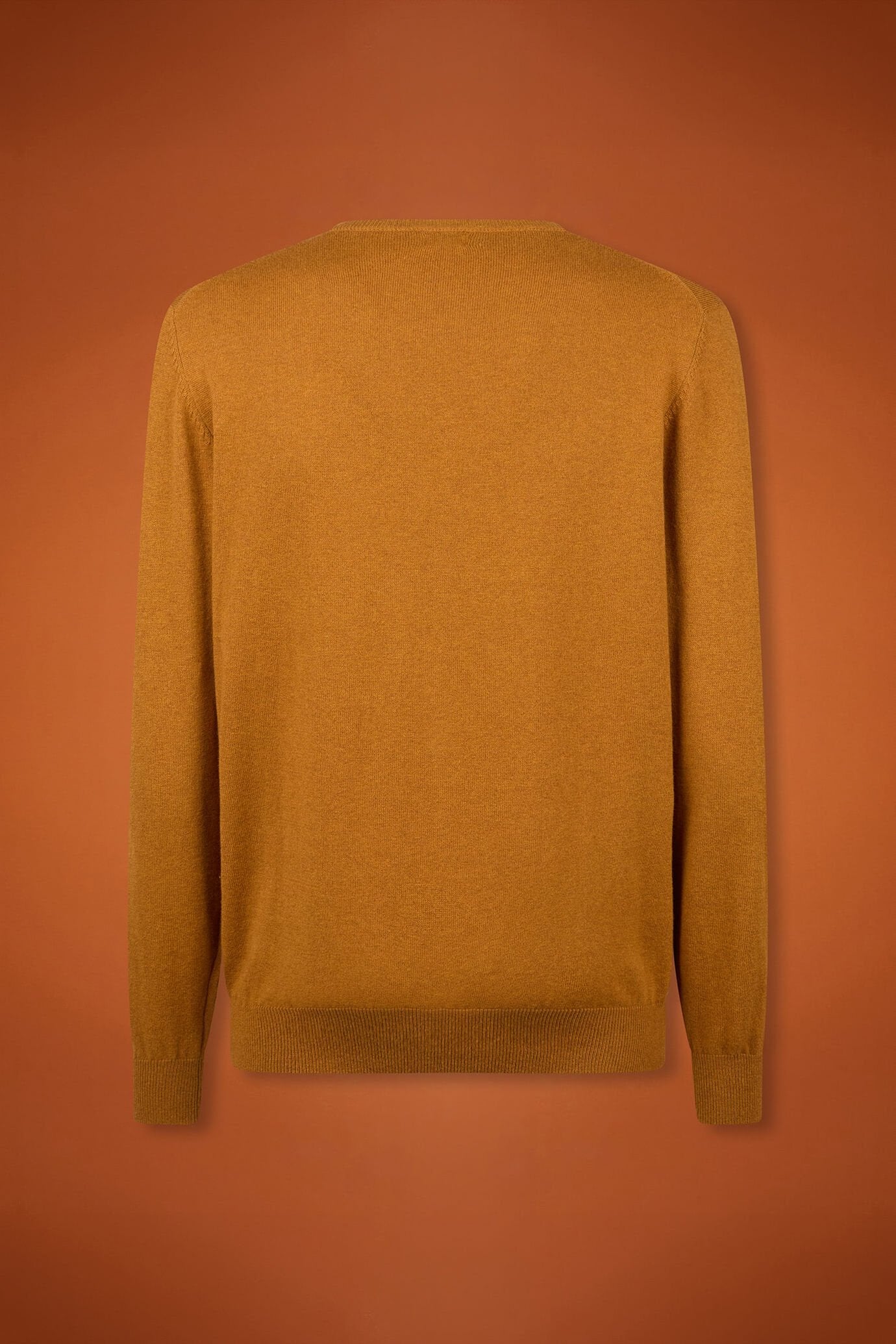 Men's regular fit crew neck jumper in wool and cotton