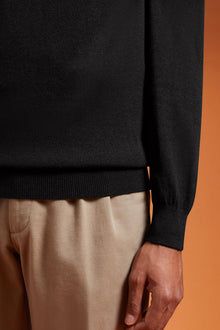 Men's regular fit turtleneck jumper in wool and cotton