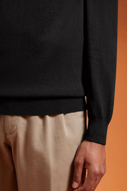 Men's regular fit turtleneck jumper in wool and cotton