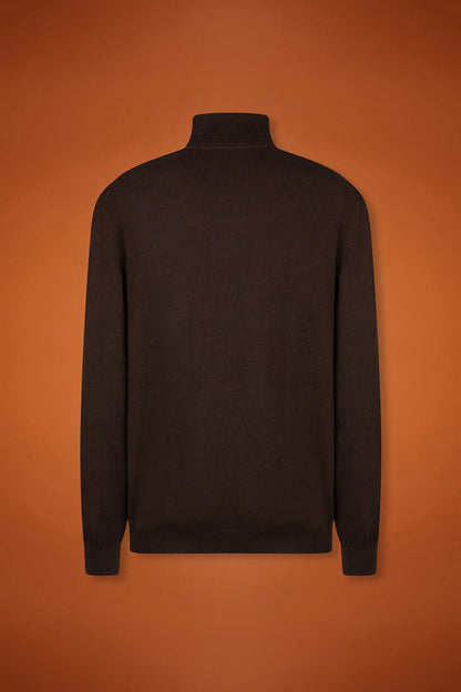 Men's regular fit turtleneck jumper in wool and cotton