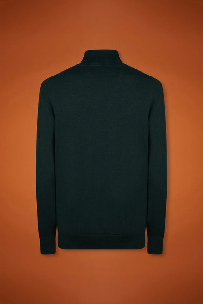 Men's regular fit turtleneck jumper in wool and cotton