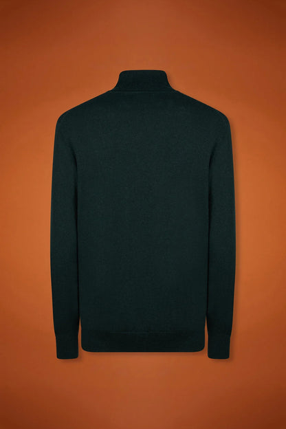 Men's regular fit turtleneck jumper in wool and cotton
