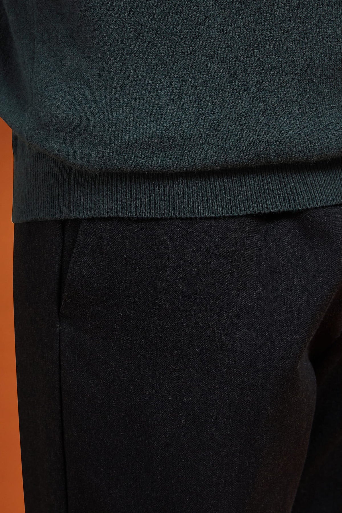 Men's regular fit crew neck tank top in wool and cotton