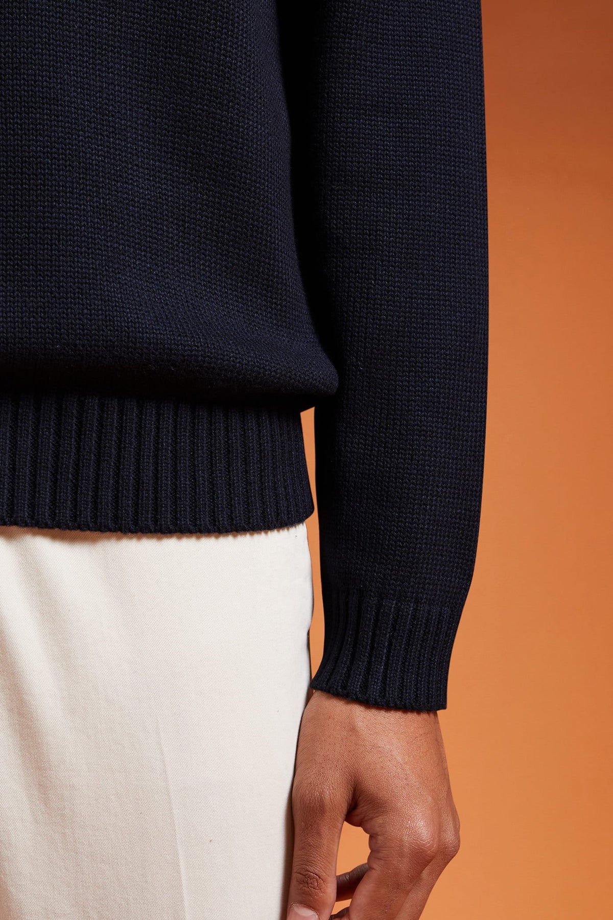 Men's ribbed knit jumper