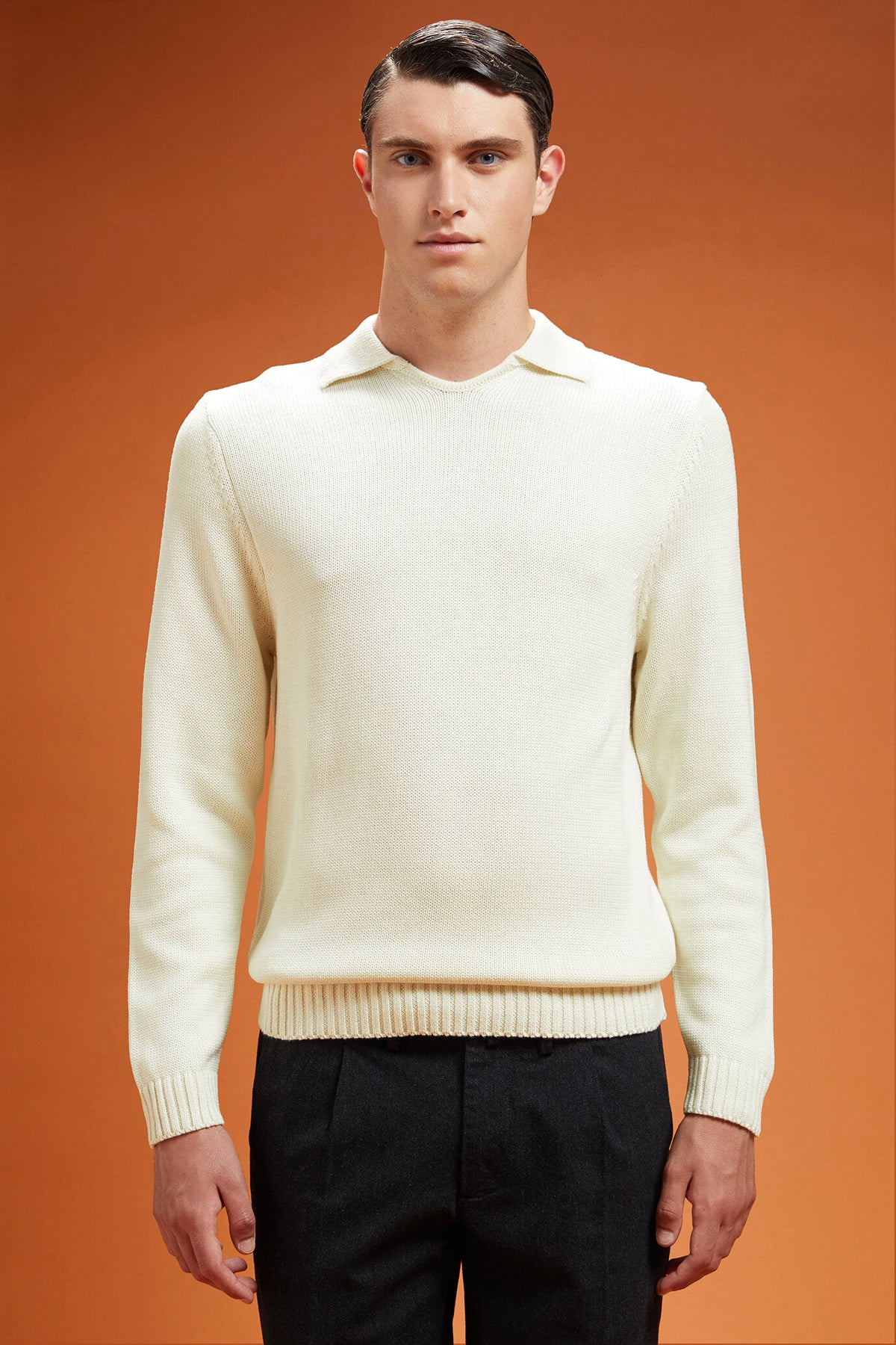 Men's ribbed knit jumper