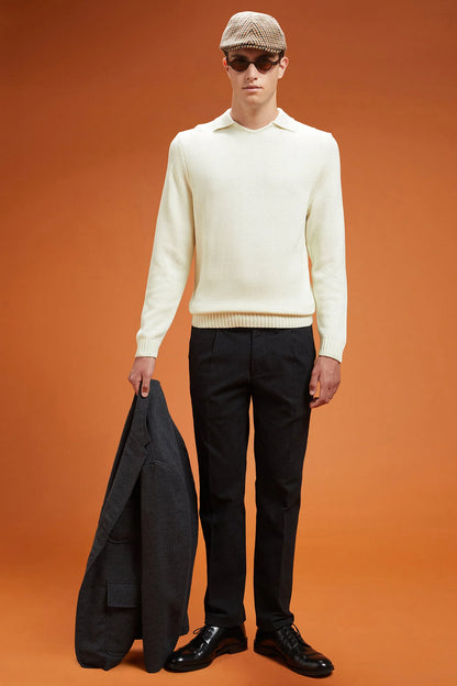 Men's ribbed knit jumper
