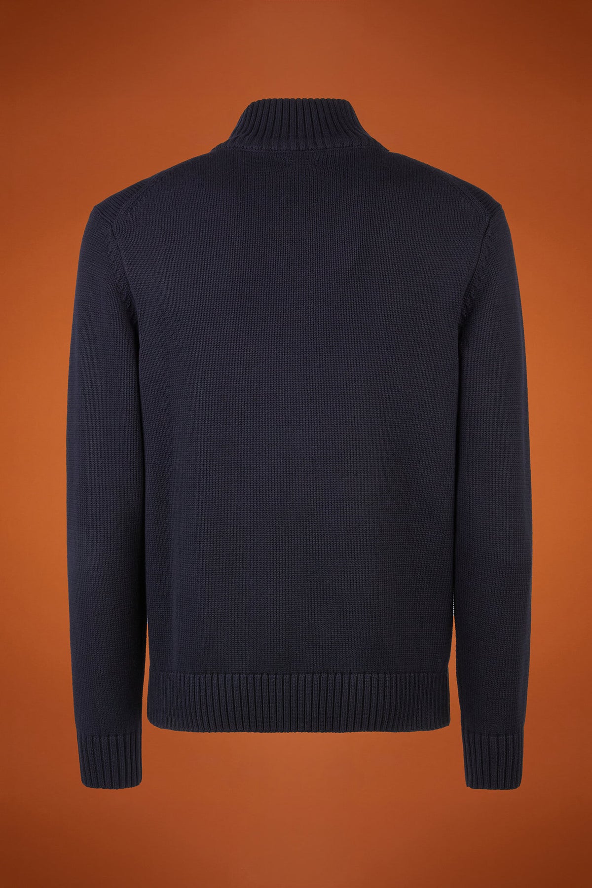 Men's regular fit zipped high neck cardigan in 100% cotton