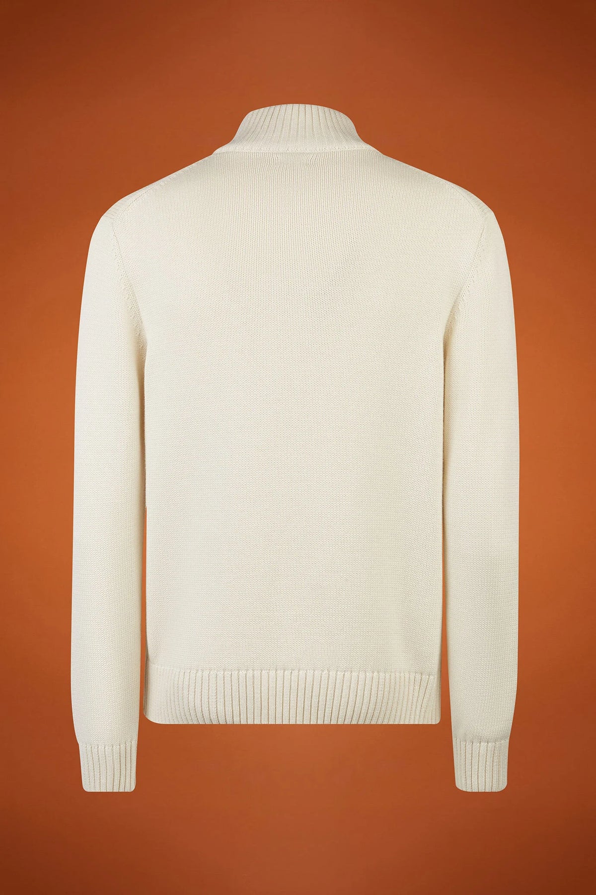 Men's regular fit zipped high neck cardigan in 100% cotton