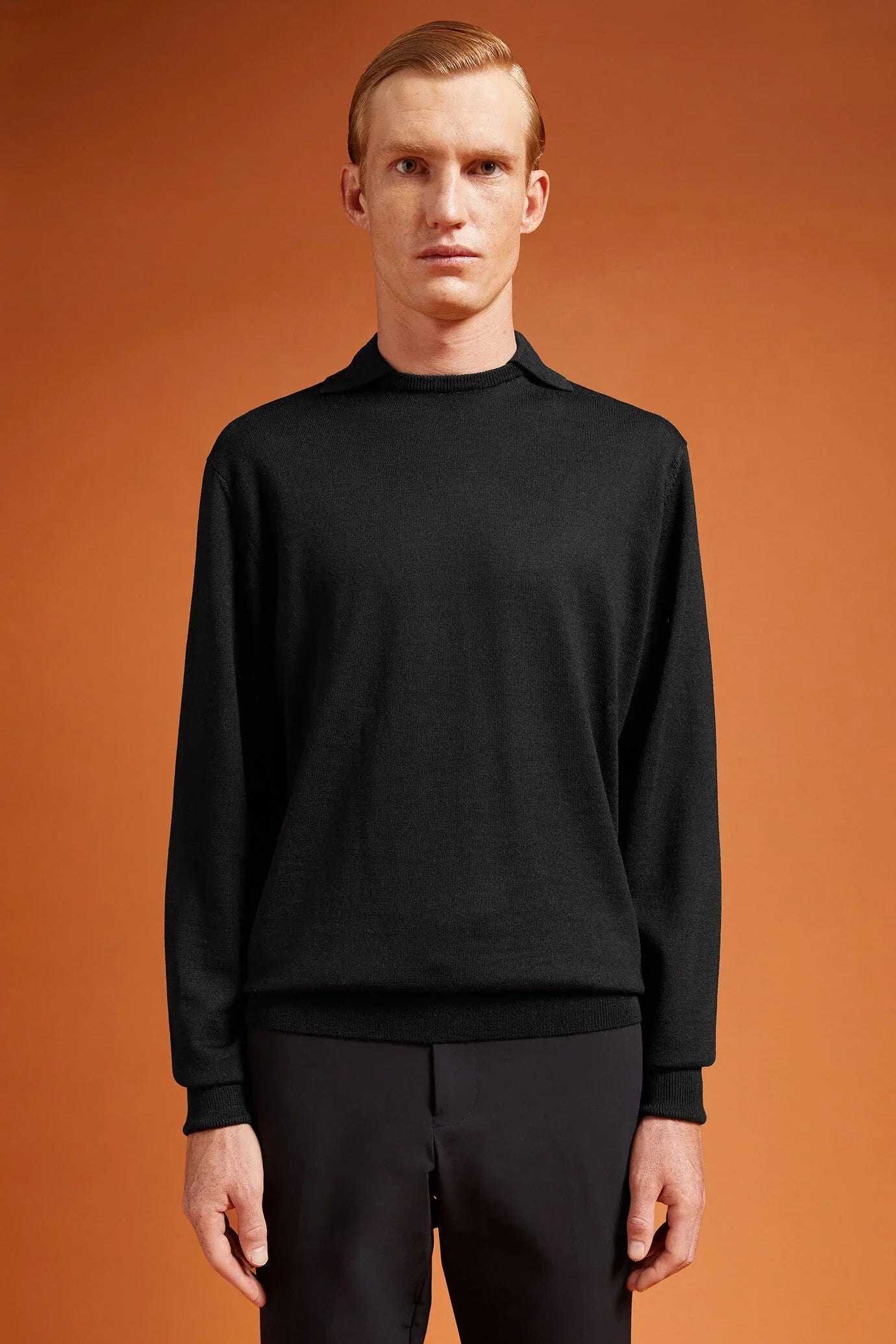 Men's regular fit hoodie in a wool blend