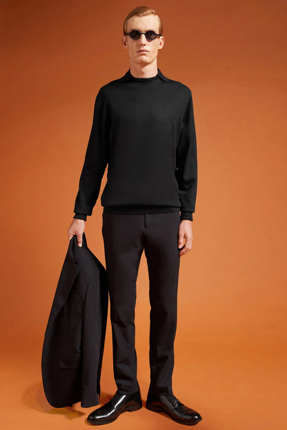 Men's regular fit hoodie in a wool blend