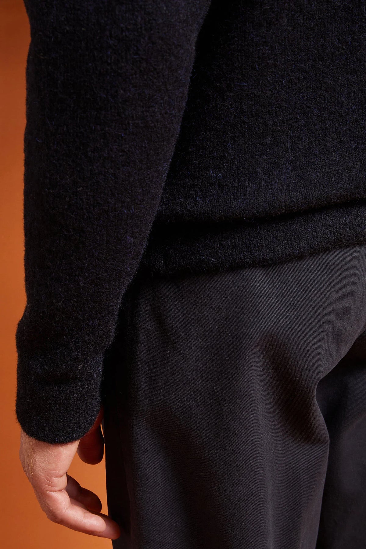 Men's regular fit hoodie in a wool blend