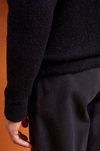 Men's regular fit hoodie in a wool blend
