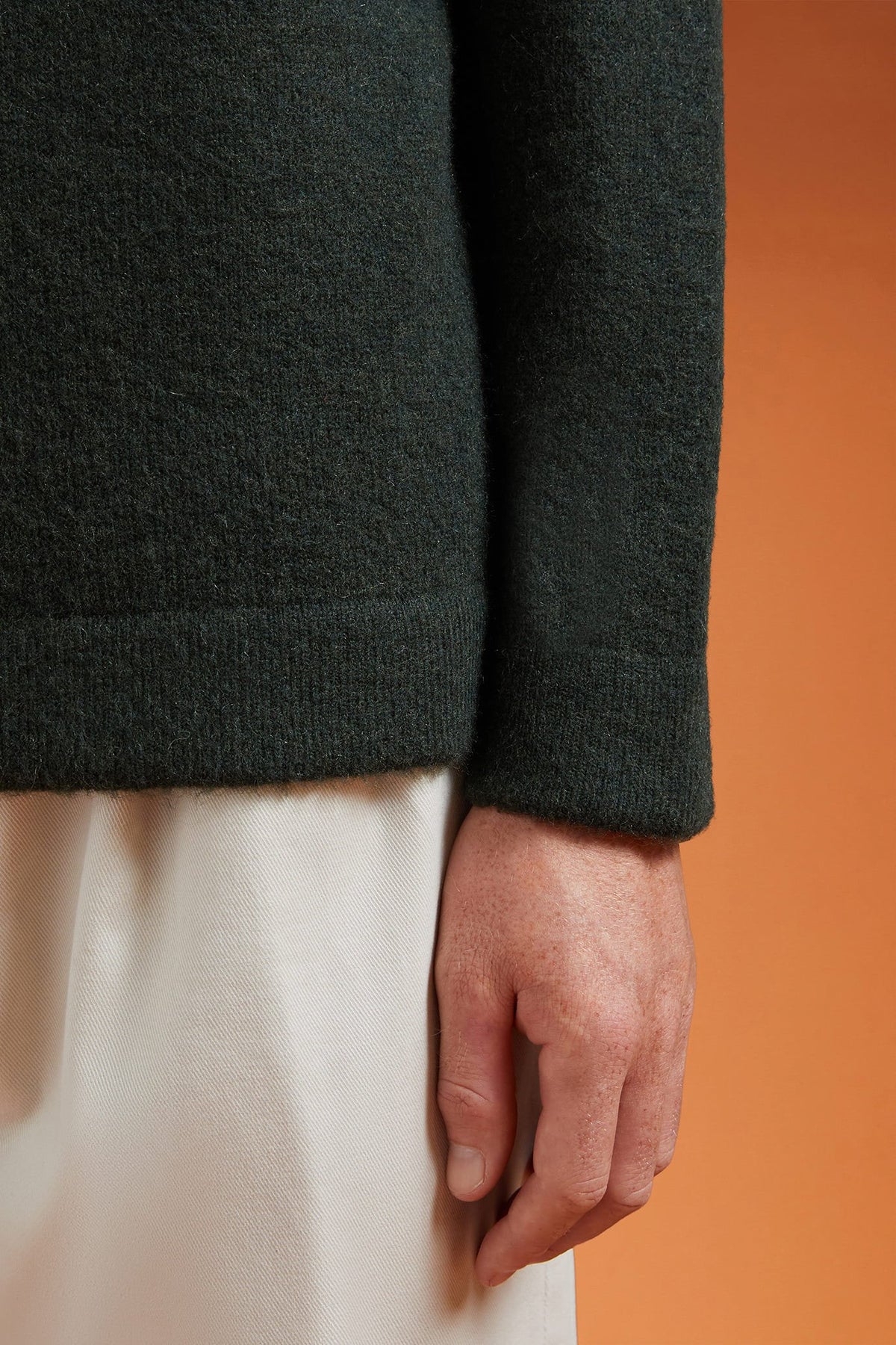 Men's regular fit hoodie in a wool blend