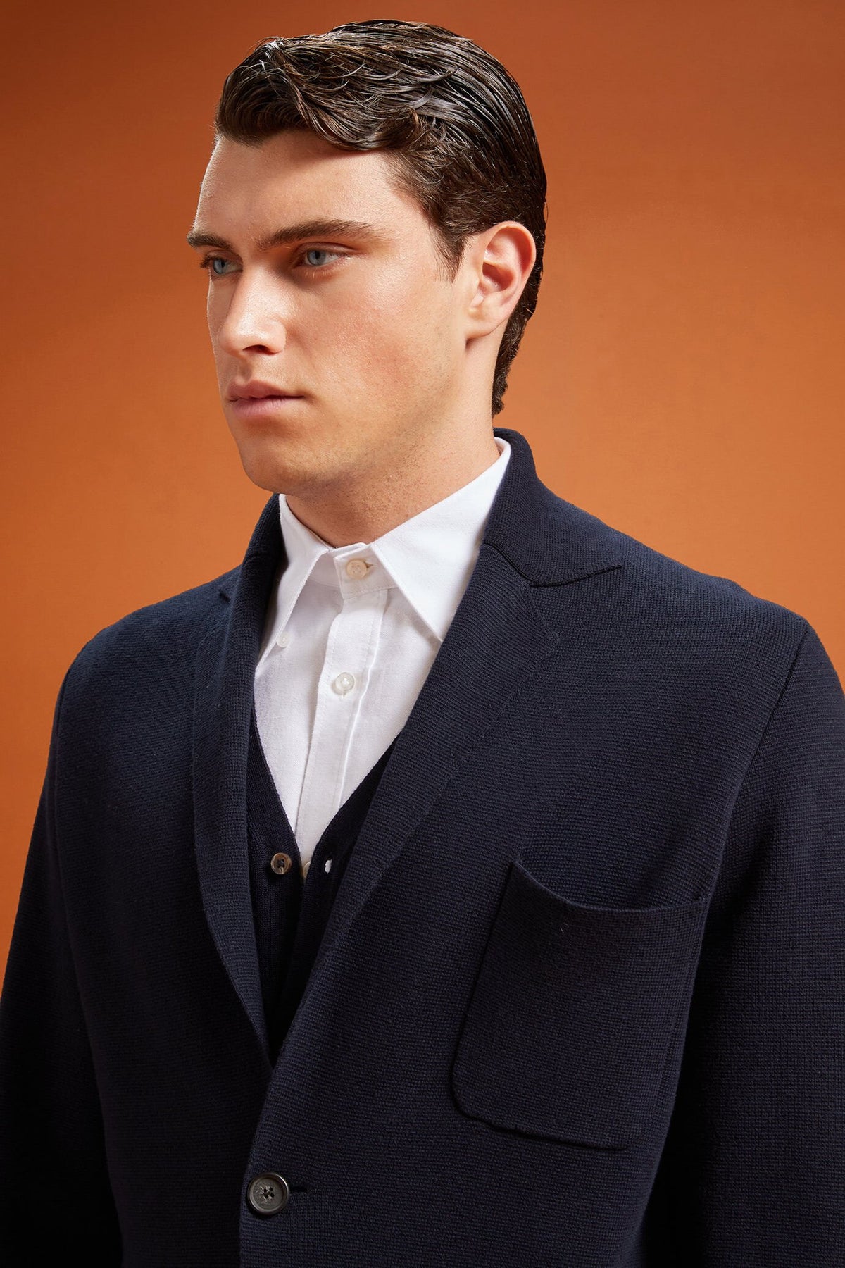Men's single-breasted cardigan