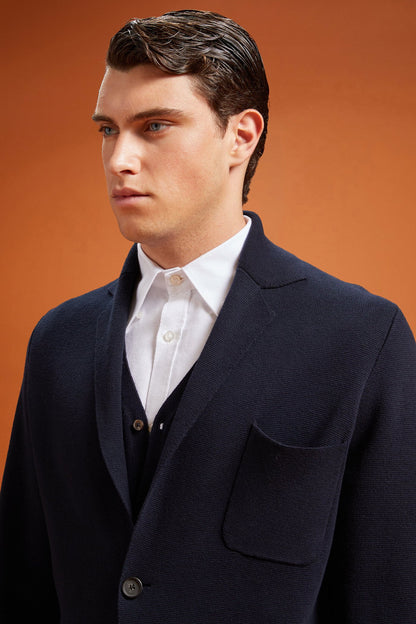 Men's single-breasted cardigan