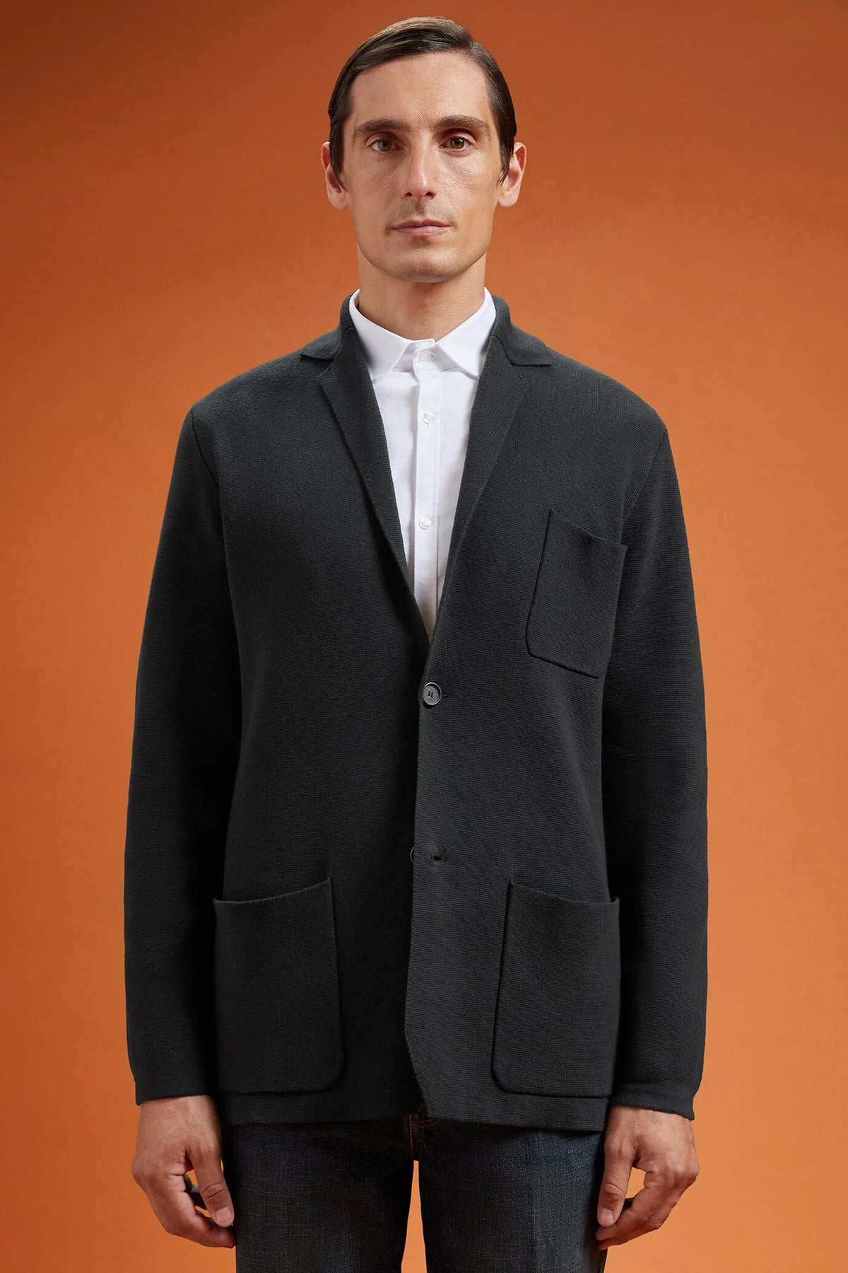 Men's single-breasted cardigan